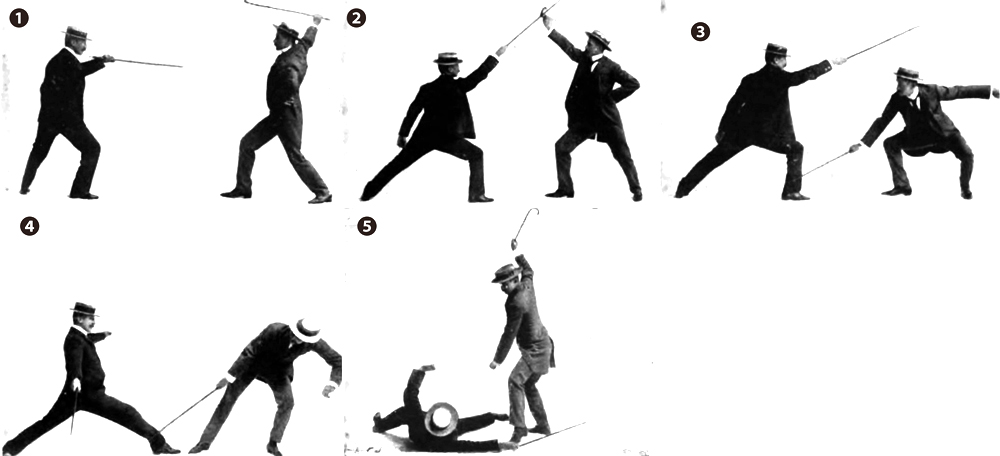 JNC, Barton-Wright, Self Defence with a cane part 2